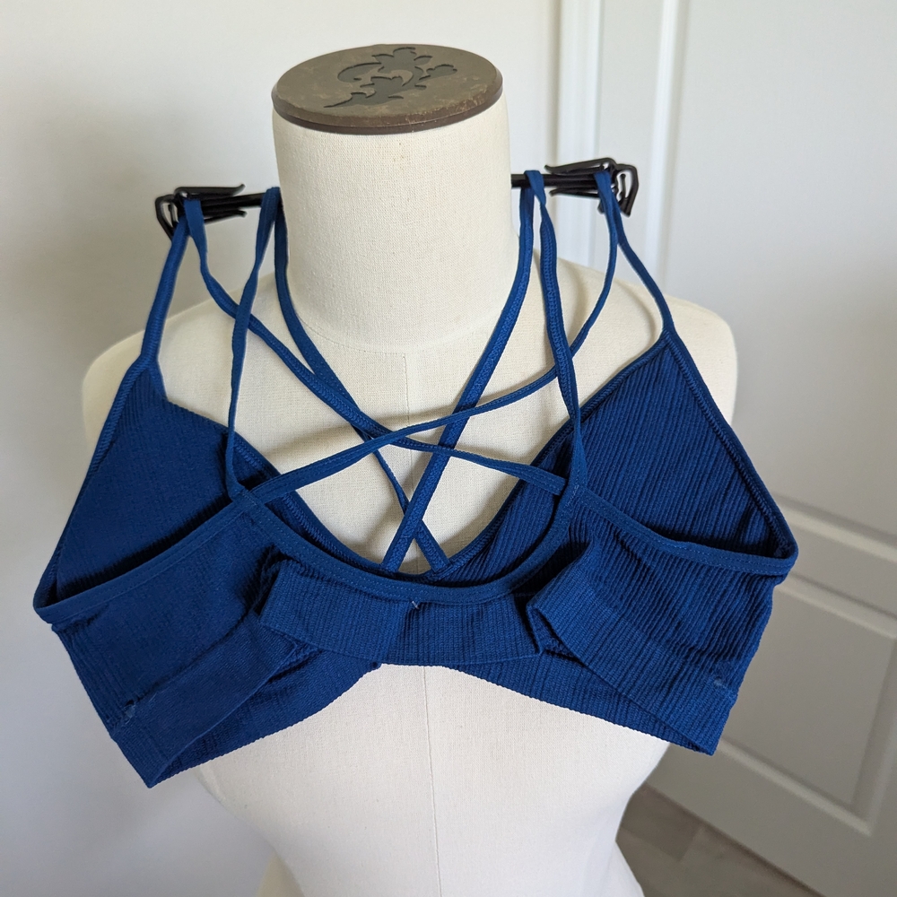 Allen B. By Allen Schwartz Deep Blue Strappy Bralette - Picture 3 of 5